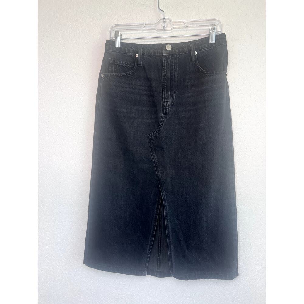Chic FRAME Denim Maxi  Skirt  Angled Seams & Slit Size 27